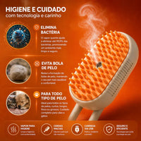 Escova à Vapor 3 em 1 - Previne, Massageia e Purifica