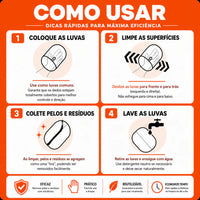 Luva Eletrostática PetHair - Remove Pelos em Segundos!