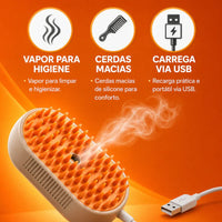 Escova à Vapor 3 em 1 - Previne, Massageia e Purifica