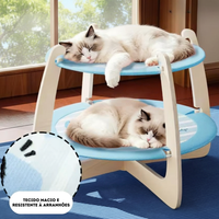 Cama Elevada Arranhável para Gatos