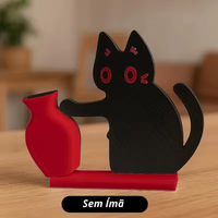 Decoração Gatinho com Porta Bigodes